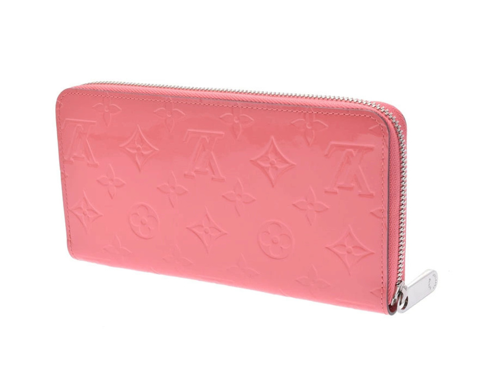 Louis Vuitton Vernis Pink Zippy Older Long Rose Wallet Pink
